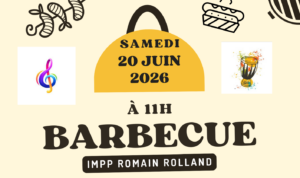 Samedi 20 Juin 2026 à 11H – BARBECUE à L&rsquo;IMPP Romain Rolland